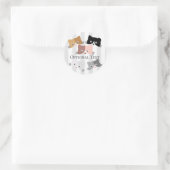 Happy Curious Kittens Ronde Sticker (Tas)