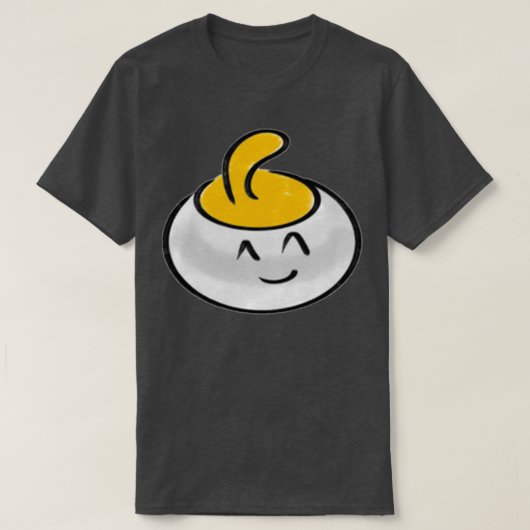 Happy Curling Rock Dark Grey T-shirt (Design voorkant)