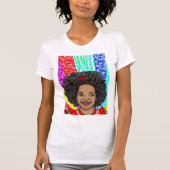 Happy Curls | Digitale kunst | Afrikaans-Amerikaan T-shirt (Voorkant)