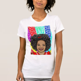 Happy Curls | Digitale kunst | Afrikaans-Amerikaan T-shirt