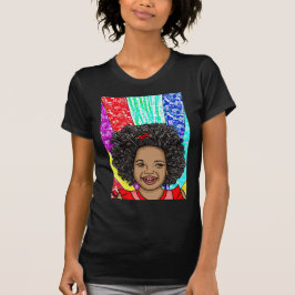Happy Curls | Digitale kunst | Afrikaans-Amerikaan T-shirt