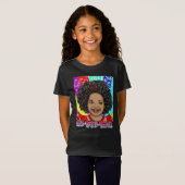 Happy Curls | Digitale kunst | Afrikaans-Amerikaan T-shirt (Voorkant volledig)