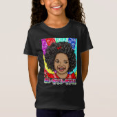 Happy Curls | Digitale kunst | Afrikaans-Amerikaan T-shirt (Voorkant)