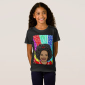 Happy Curls | Digitale kunst | Afrikaans-Amerikaan T-shirt (Voorkant volledig)