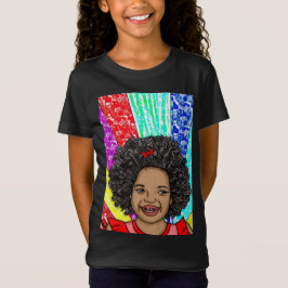 Happy Curls | Digitale kunst | Afrikaans-Amerikaan T-shirt