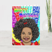 Happy Curls | Digitale kunst | Fijne verjaardag Kaart (Voorkant)