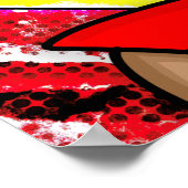 Happy Curls Pop Art Laughing Girl Poster (Hoek)