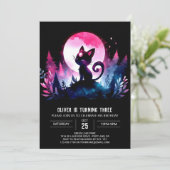 Happy Custom Cat Birthday Kaart (Staand voorkant)