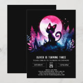 Happy Custom Cat Birthday Kaart (Voorkant / Achterkant)