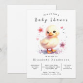 Happy Custom Duck Baby shower Kaart (Voorkant / Achterkant)