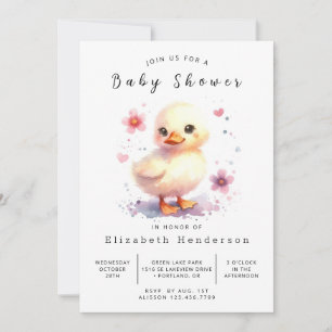 Happy Custom Duck Baby shower Kaart
