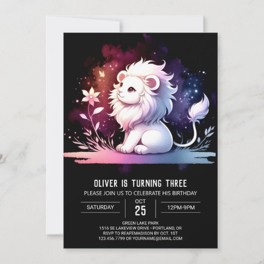 Happy Custom Lion Verjaardag Kaart (Voorkant)