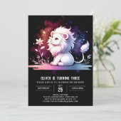 Happy Custom Lion Verjaardag Kaart (Staand voorkant)
