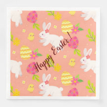 Happy Customize Easter Chicken and Rabbit