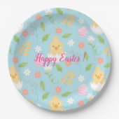Happy Customize Easter Chicken Papieren Bordje (Voorkant)