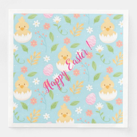 Happy Customize Easter Chicken Servet (Voorkant)