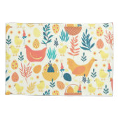 Happy Customize Easter Cute  Chicken Kussensloop (Achterkant)