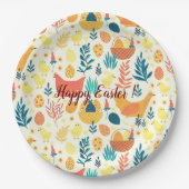 Happy Customize Easter Cute  Chicken Papieren Bordje (Voorkant)