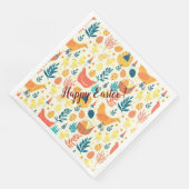 Happy Customize Easter Cute  Chicken Servet (Hoek)