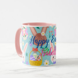 Happy Customize Easter Cute Rabbits Mok