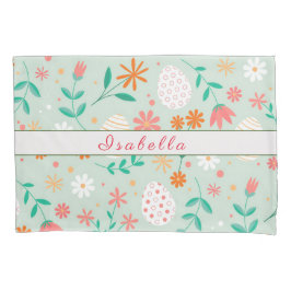 Happy Customize Easter Egg Floral Kussensloop