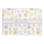 Happy Customize Easter Paars Rabbit Kussensloop (Voorkant)