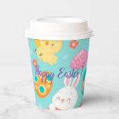 Happy Customize Easter Rabbit and Chicken Papieren Bekers (Voorkant)