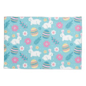 Happy Customize Easter Rabbit Floral Kussensloop (Achterkant)