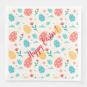 Happy Customize Easter  Red Egg Floral Servet (Voorkant)