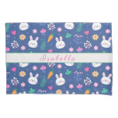 Happy Customize Easter White Love Rabbit Kussensloop (Voorkant)