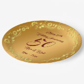 Happy Customize Gold 50e Jubileum Papieren Bord (Gekanteld)
