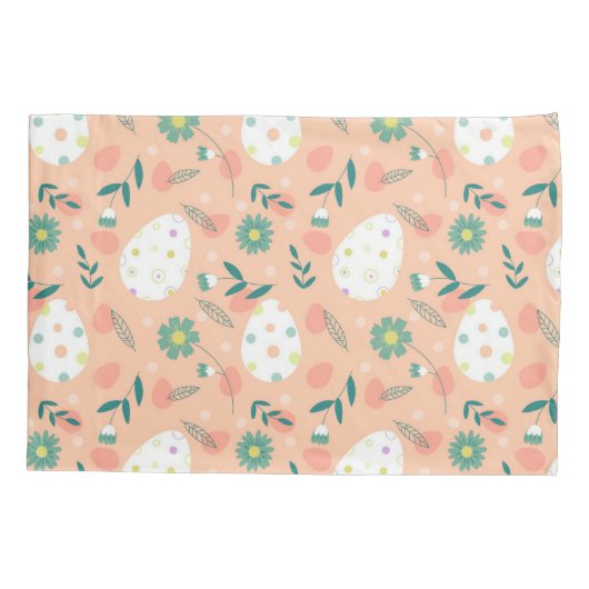 Happy Customize Oranje Easter Egg Kussensloop (Achterkant)