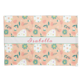 Happy Customize Oranje Easter Egg Kussensloop