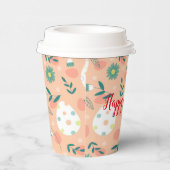 Happy Customize Oranje Easter Egg Papieren Bekers (Rechts)