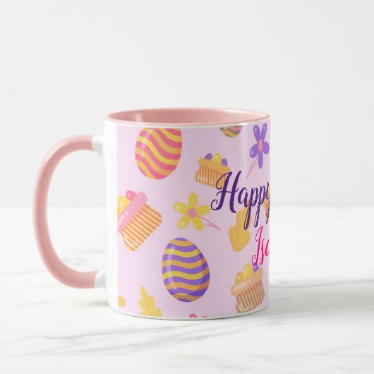 Happy Customize Paars Pasen Mok (Links)