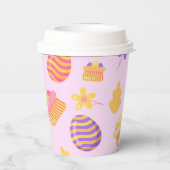 Happy Customize Paars Pasen Papieren Bekers (Achterkant)