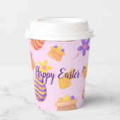 Happy Customize Paars Pasen Papieren Bekers (Voorkant)