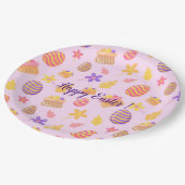Happy Customize Paars Pasen Papieren Bordje (Gekanteld)