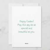 Happy Cute Baby Bunny 1st Pasen Feestdagenkaart (Achterkant)