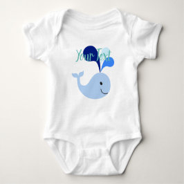 Happy Cute Blue Whale Romper