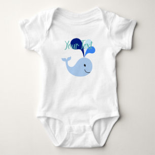 Happy Cute Blue Whale Romper