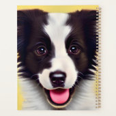 Happy Cute Border Collie Planner (Achterkant)