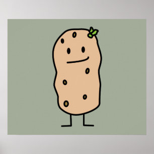 Happy Cute-glimlach-aardappel Poster