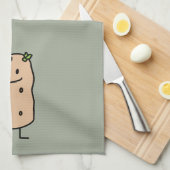 Happy Cute-glimlach-aardappel Theedoek (Quarter Fold)