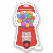 Happy Cute Gumball Machine Cartoon Art Sticker (Voorkant)