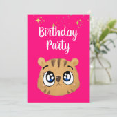 Happy cute little tiger kaart (Staand voorkant)