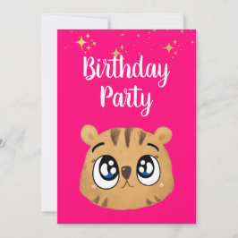 Happy cute little tiger kaart