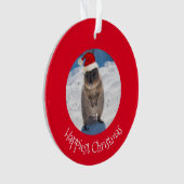 Happy Cute Merry kerst Quokka Beach Australië Ornament (voorkant)