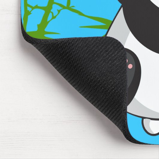 Happy Cute Panda Monogrammed Muismat (Hoek)