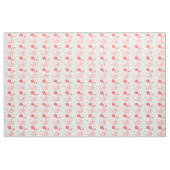 Happy Cute Pink Whale Fabric Stof (Yard (91,4 cm))